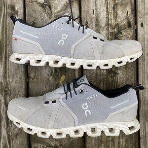ON Cloud 5 Waterproof Gllacier Grey White Mens Size 11